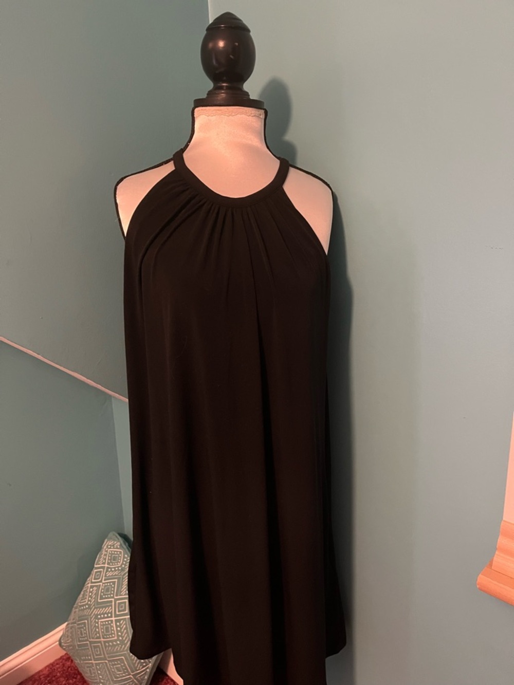 Nicole Miller Black Halter Mini Dress